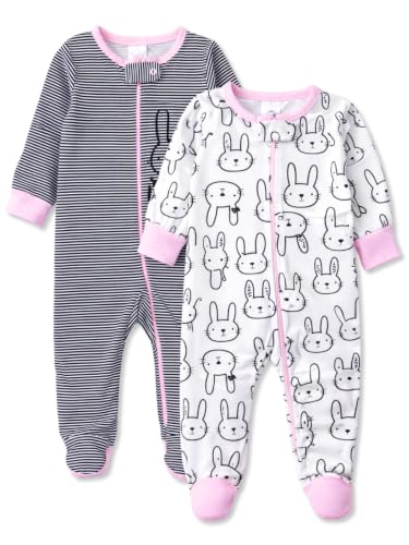 Image of TuddyBuddy Baby Girl's Cotton Printed Full Sleeves Sleepsuit /Footed Rompers for Baby Girl