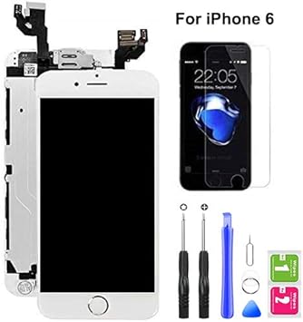 schermo sostitutivo per iphone 6 plus bianco con pulsante home