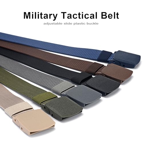Military Tactical Men Belt With Plastic Buckle Plus Size Black4