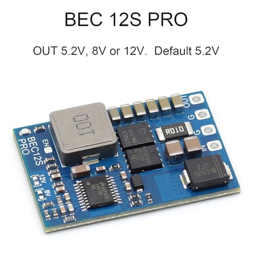 Regulador de voltaje BEC12S PRO evita fallos de tension con proteccion sobrecorriente de 5A 6