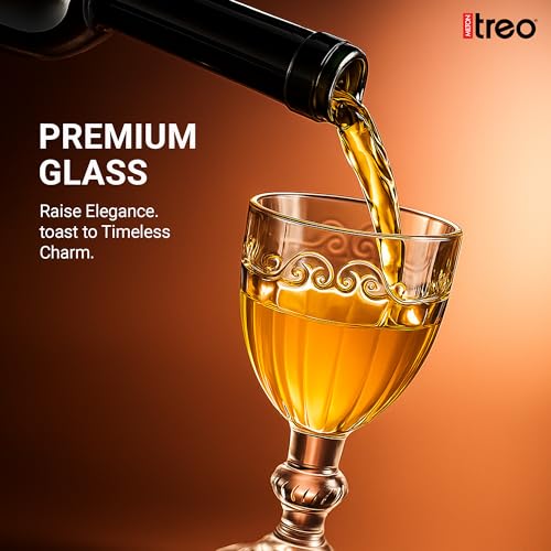 Image of Treo by Milton Glace Shot Glasses I Set of 6 (65 ml) | Elegant Fluted mini Glasses with Geometric Design for Shots, mocktails, tasters & Parties