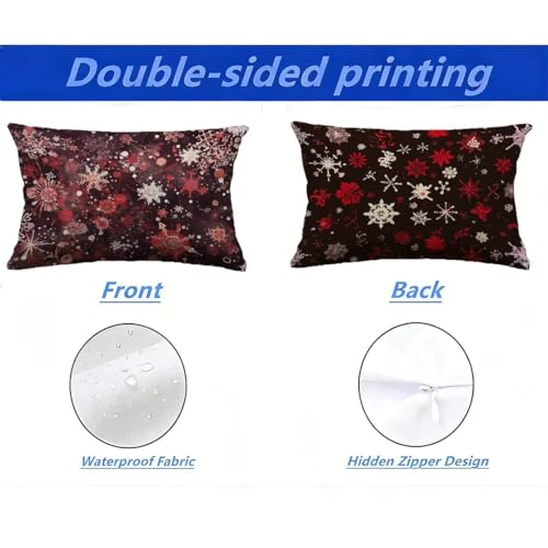 Housse de coussin de jardin 50x70 noir effet lin premium