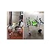 Dog Wheelchair 4-Wheel Pet Assist Wheel Chair for Arthritis, Senior, Aluminum Exercise Walker Wheelchair for Small Dogs, Adjustable Disable Hip Support Trolley(X-Small)