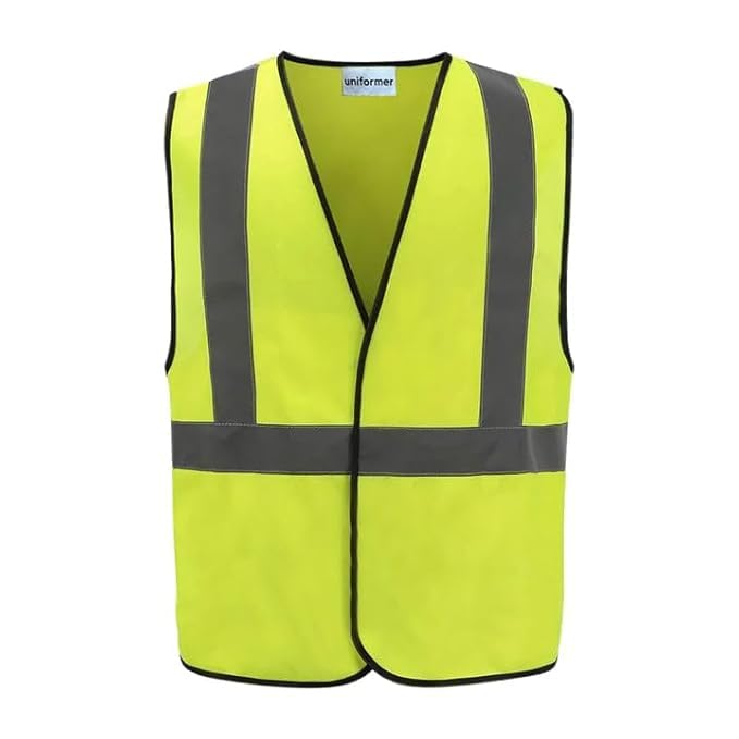Safety Jacket for Men and Women | Reflective High Visibility | Ideal Unisex Safety Jacket for Construction & Road Safety | Used in Airport, Construction, Traffic