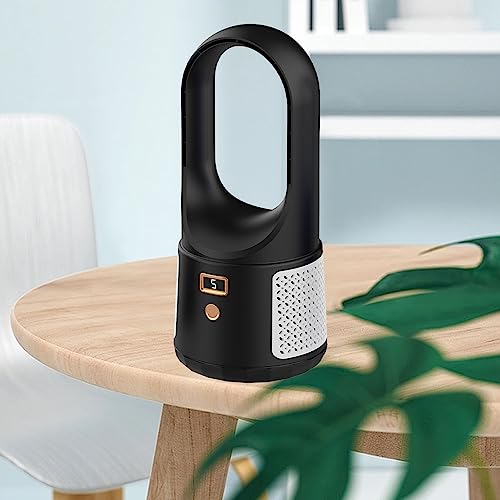 Ventilador de la Torre, Modo de Velocidad Ventilador Piso sin Bladlish para Dormitorios (BLACK)