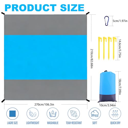 Decorwell Beach Blanket Waterproof Sandproof 83