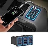 デュアルUSB充電ポートランドクルーザー プラド150系 LC150 J150 TRJ150 GDJ150 2008〜2021年対応 QC3.0急速充電器 LEDアンビエントライト付き 超高速充電 インテリアアップグレードドレスアップパーツ 前期 中期 後期モデル対応 （2008-2021）) [並行輸入品]