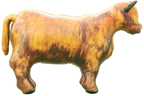 Image of Highland Inflatable Cow, Decorations for Birthday Party Supplies, Cow Wild West Farm Theme Gift Toy, Blow Up Bull UFO Cow Decor, Inflables Para Fiestas Buffalo Balloon, Bison Ox Fun Decoy