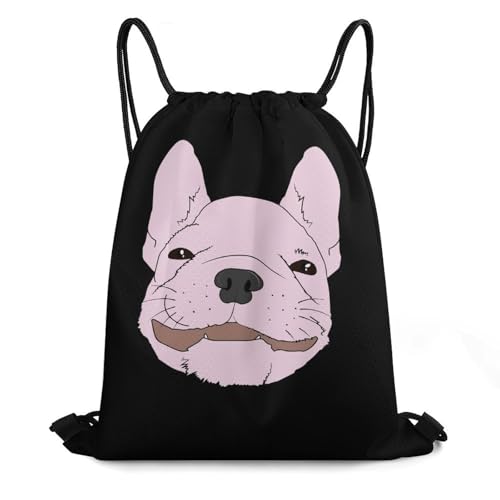 French Bulldog Drawstring Backpack Durable Sport Gym Bags Daypack for Men Women 35 * 42cm