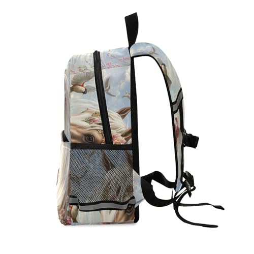 panksolu Beautiful Horse Bird Flower Toddler Backpack for Boys Girls Kids Backpacks Preschool Bag Travel Bag2