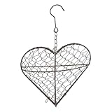 Allein Nachfüllbar Vogel Nistherz, Handgefertigt Und Nachfüllbar Als Nistkasten, Nistmaterial Halter, kann mit Alpakafasern, Stroh usw. selbst befüllt Werden, geeignet für Balkon, Garten und Terrasse