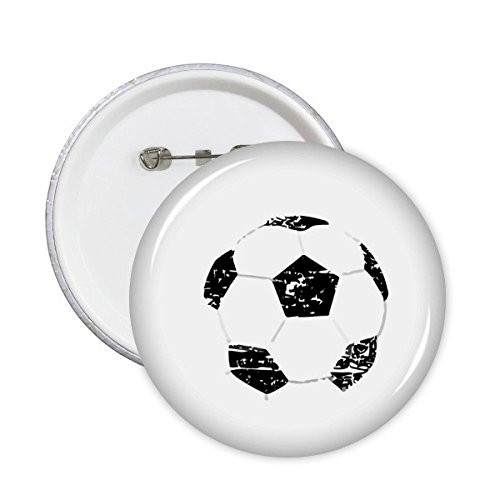 Badge bouton vetements football noir decoration ronde finition soignee L