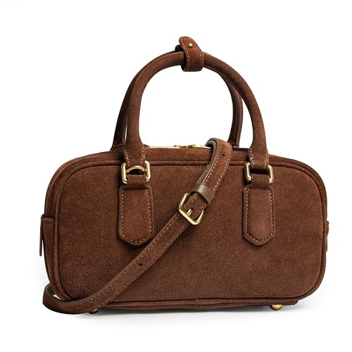 DORIS\&JACKY Suede Bowling Satchel