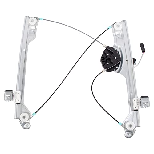Image of TRQ Front Right Power Window Motor & Regulator Compatible with 14-19 Silverado GMC Sierra