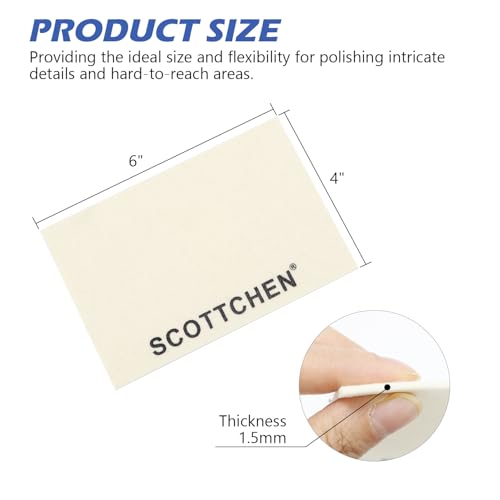 image for SCOTTCHEN 4Pcs Wool Cloths for Buffing,Polishing and Lapping, 6