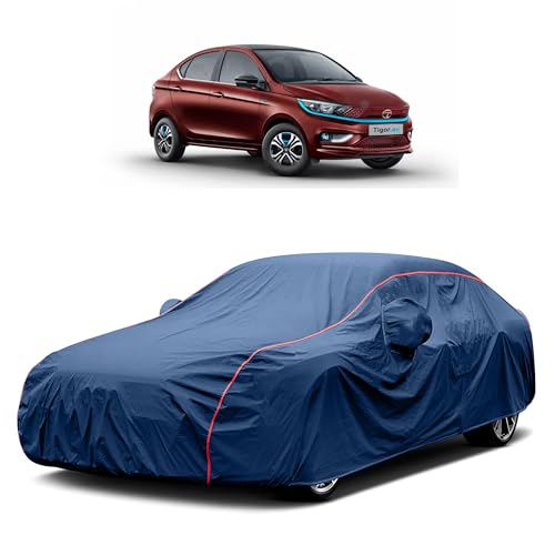 Image of Heavy-Duty Car Cover for Compatible with Tata Tigor (2017 to 2025 All Models) Deluxe Car Protection Cover ? Waterproof & UV-Resistant All-Season Exterior Protection