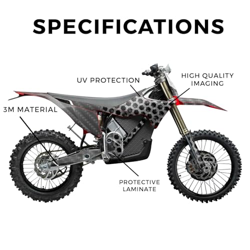 Image of Carbon Fiber Stark Varg MX 2023-2025 Graphics Kit Wrap - Hex Mono - Varg MX Skin - Premium 3M Vinyl Protective Wrap Decal Cover - Easy to Apply | Crafted in The USA by MightySkins