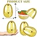 Chochkees 6 Inch Jumbo Golden Easter Eggs 6 Pack Metallic Gold, Goodie Basket Prize, 6