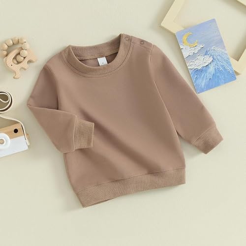 Image of Baby Boy Girl Pumpkin Sweatshirt Tops Toddler Halloween Outfit Long Sleeve Crewneck Pullover Sweater Shirt Fall Clothes