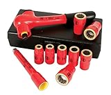 Wiha 31590 Drive Socket Set, Metric, 3/8-Inch, 1000 Volt, 10 Piece