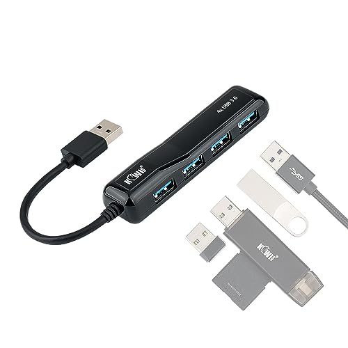 USB Hub 3.0 Portable 4-Port USB Splitter Multi USB Port Expander Ultra-Slim USB Adapter for MacBook Desktop(Style 2,Type A)