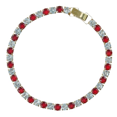 Image of eCraftIndia Red White Stone Studded Evil Eye Bracelet Rakhi with Best Bro Ever Fridge Magnet | Designer Rakhi for Brother Bhaiya Bhai Bhabhi | Roli Chawal Pack