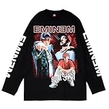 [Jack'n da Box] ラップ Tシャツ アーティストT 長袖 ロンT TDM1956 FTPユニセックス フルカラー 両面プリント 大きいサイズ ブラック 黒T ダンス 衣装 (JP, アルファベット, L, ブラック) [並行輸入品]