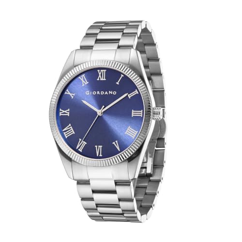 Giordano Analog Wrist Watch for Men Stylish Metal Strap with Water Resistant 3 Hand Mechanism for Men and Boys to Compliment Your Look/Ideal Gift for Male - GZ-50112