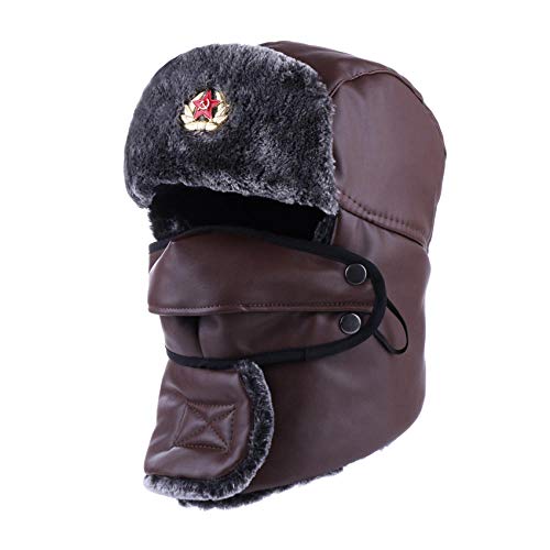 Chapeau russe ushanka chapka bomber unisexe aviateur soldat neige trappeur hiver