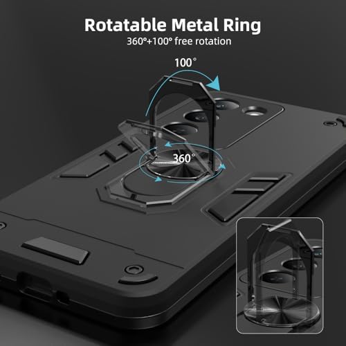 Image of NDCOM for Realme 14x 5G Mobile Cover Case| Realme P3x 5G Back Cover | Realme Narzo 80x 5G Back Cover for Enhanced Protection and Style | Ring Holder Case