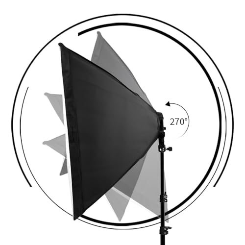 Image of Photography Softbox Lighting Kits 50x70CM Soft Box E27 Bulb Continuous Photography Light Photo Studio Equipment for Camera Shooting Video Recording