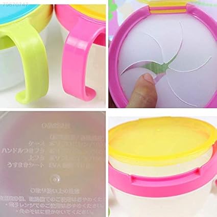 BIG BOOM 2F7D Baby Food Keeper Container Cup Traveling Convenient Double Handle Snack Cup
