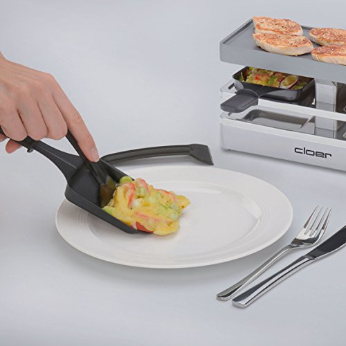 Cloer 6495 Mini Raclette Grill mit 400 W und 2 Pfännchen