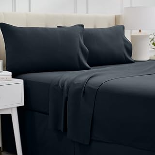 Luxury Soft Queen Bed Sheets 4 Piece by lalaLOOM, Deep Pocket, Breathable Microfiber, Wrinkle, Fade and Stain Resistant Be...