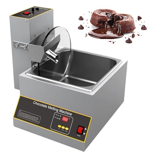 BEESOM Calentador Electrico Chocolate Fundidor Chocolate Comercial Crisol Chocolate Máquina,con Rueda Mezcladora Ajustable 35 a 55 RPM Y Control Inteligente Temperatura 12kg