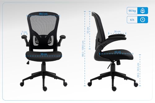 Chaise de bureau ergonomique Chios contre le mal de dos maille grise - 4