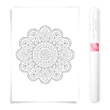 Generisch Florales Mandala Poster zum Ausmalen 50x70cm – 