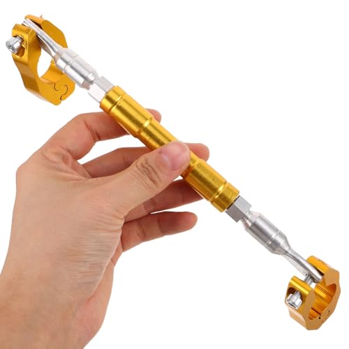 Barra transversal ajustable de aluminio POPETPOP para estabilidad de moto 4