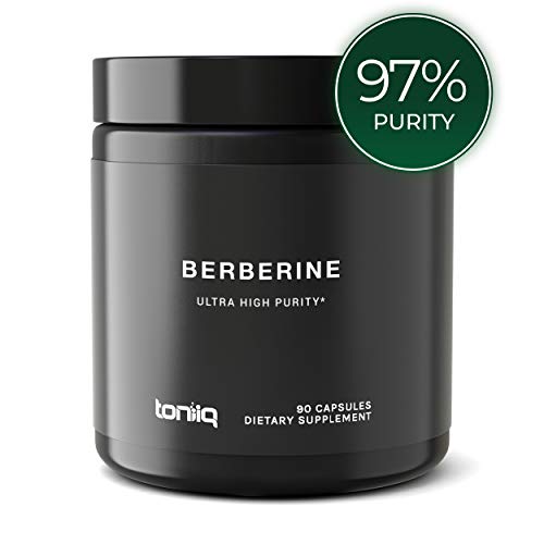 Ultra High Strength Berberine Extract - 82:1 Concentrated Extract - 97% Standardized Purity - Wild Harvested in The Himalayas - The Strongest Berberine 500mg Available - 90 Veggie Capsules