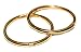 12mm 22K GOLD OVER SOLID STERLING SILVER HINGED HOOP EARRINGS, Easy On & Off !