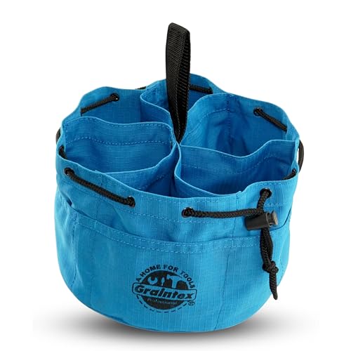 Graintex 18 Taschen, Ripstop-Leinen-Kordelzugverschluss, Kleinteil-Organizer-Tasche, kleine Werkzeuge, Schrauben, Teile… – Ansicht 1