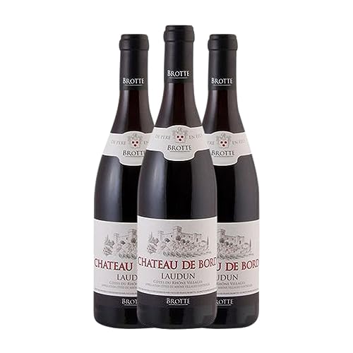 Brotte Laudun Côtes du Rhône Villages: Pack 3 Botellas de Vino Tinto 75 cl Brotte Laudun Côtes du Rhône Villages: Pack 3 Botellas de Vino Tinto 75 cl
