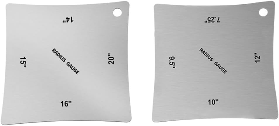 1 Set Guitar Radius Gauge, Stainless Steel Guitar Fretboard Measuring Tools for Guitar and Bass Setup (Set C)