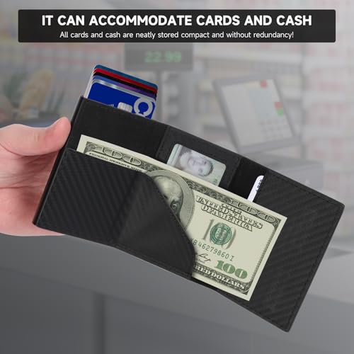 Image of Wallet For Men Trifold,Pop Up Wallet By Metal&Leather,RFID Blocking | Minimalist Smart Wallet Holds 10 Cards,10 Bills,ID Window,Ridge wallets for men,Trifold Wallets for fathers day gift ideas
