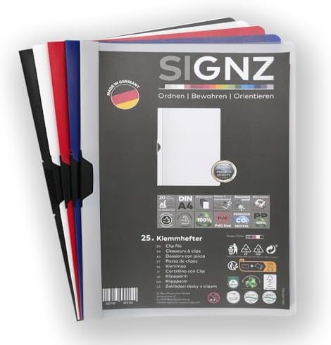 Herlitz 10312494 Klemmhefter 30 Blatt dunkelblau, PVC 5er Packung 