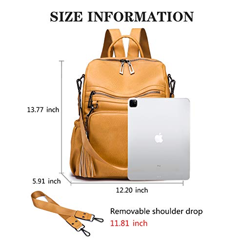 Roulens Women's Fashion Backpack Purses Fashion Leather Large Design Ladies College Shoulder Bags Pu Leather Travel Bag #TOP5