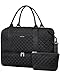 HOTOR Reisetasche Damen - Große Weekender Damen Tasche mit Schuhfach, Praktische Reisetasche Handgepäck und Handgepäck Tasche für Übernachtungen, Leicht und Faltbare, Schwarz, 34.0 x 45.0 x 20.0 cm