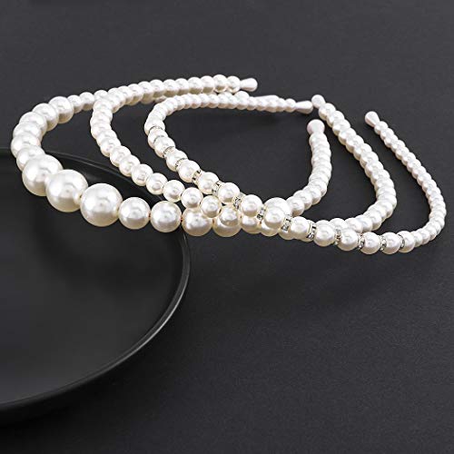 Bohend Modieuze hoofdband voor dames, parels, haarbeugel, solide hoofdbedekking, dagelijks gebruik, haarsieraad voor… - Image 7