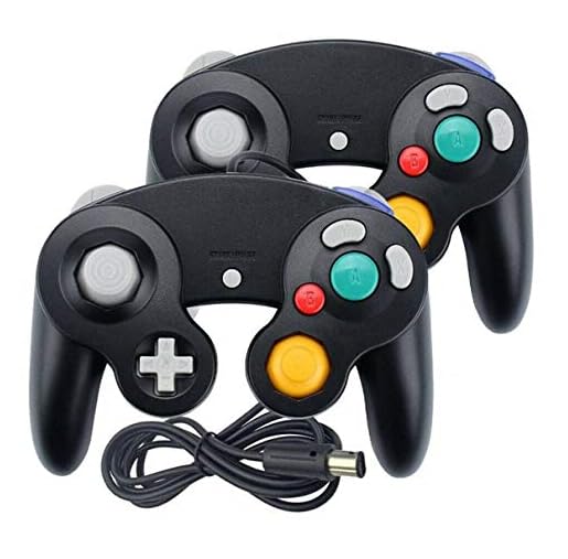 DARLINGTON & Sohns 2 contrôleur Noir + câble d'extension pour contrôleur Nintendo Game Cube Noir Extension GC câble Nintendo Wii