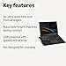 Amazon Basics Laptop Cooling Pad Stand with 6 Quiet Fans, for 12-17 inch laptops, w/USB A and USB C Ports, Height Adjustable